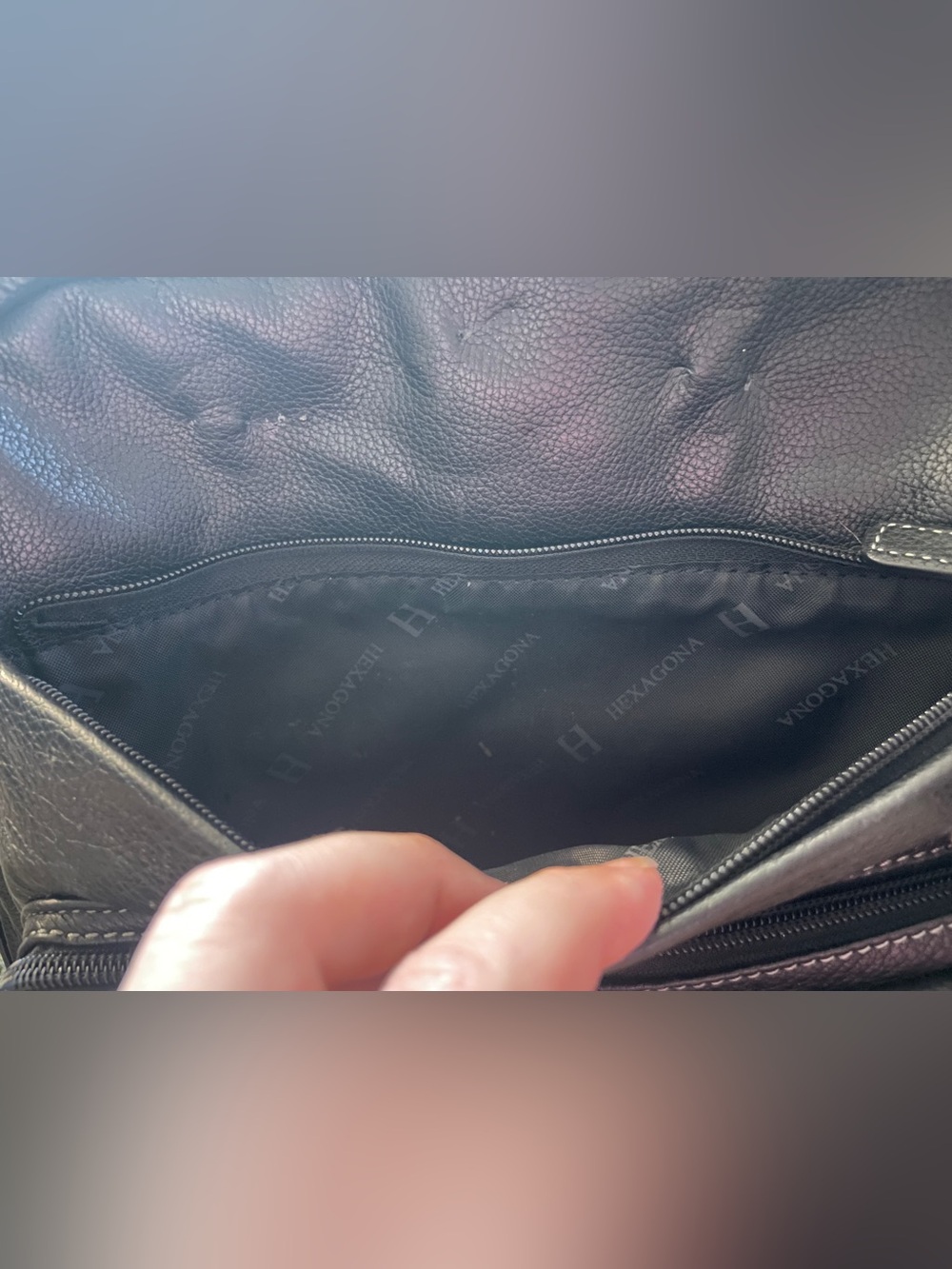 Hexagona Paris Leather Travel Backback - Picture 6 of 14